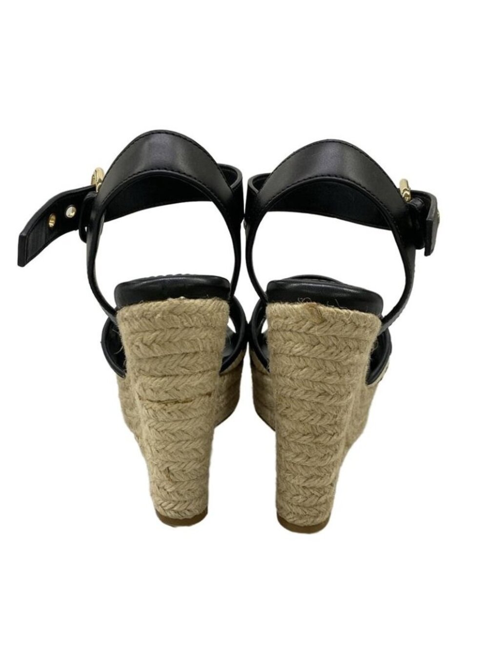 Louis Vuitton Sandals 35 Beige Black Wedge Sole Star Board - Picture 3 of 7